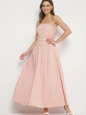 Różowa Sukienka z Bawełny Typu Bodycon Filarose retro & icone