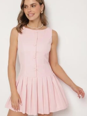 Różowa Sukienka z Plisowanym Dołem Tunelia elsa.m by may