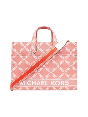 Różowa Torba Monogramowa z Kanwy Michael Kors