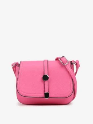 Różowa Torebka Typu Listonoszka z Metaliczną Ozdobą Dolavia francis