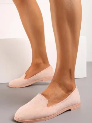 Różowe Balerinki w Stylu Mokasynów Thetea