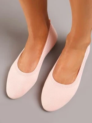 Różowe Balerinki z Elastyczną Cholewką Lililena