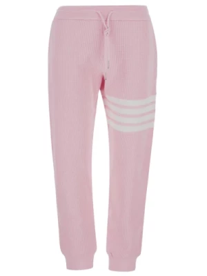 Różowe bawełniane spodnie dresowe dla kobiet Thom Browne