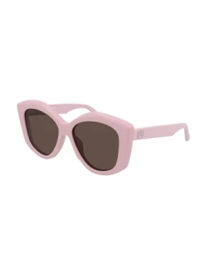 Różowe Brązowe Okulary Przeciwsłoneczne Bb0126S Balenciaga