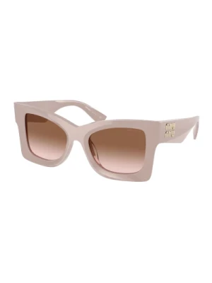 Różowe/Brązowe Okulary Przeciwsłoneczne Miu Miu