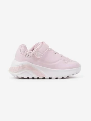 Różowe Buty Sportowe Sneakersy na Grubej Piankowej Podeszwie Zapinane na Rzep Elorisea