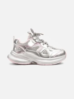 Różowe Buty Sportowe Sneakersy Ozdobione Cyrkoniami Nelvivi
