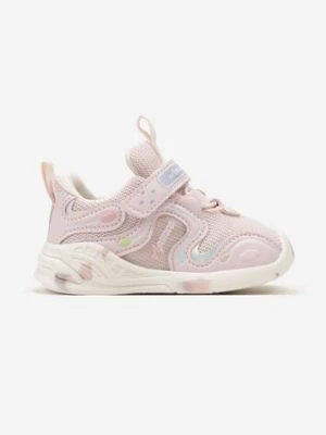 Różowe Buty Sportowe Sneakersy Ozdobione Napisami Fibozia