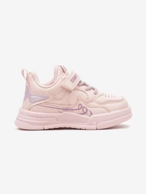 Różowe Buty Sportowe Sneakersy ze Skórzaną Wkładką Zalora