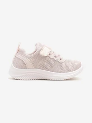 Różowe Buty Sportowe z Siateczkową Cholewką Przed Kostkę i Rzepami Liarosea