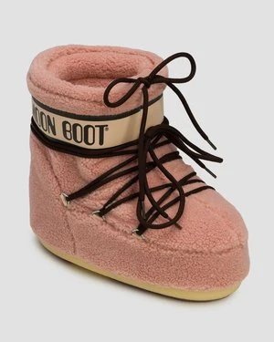 Różowe Buty Zimowe Damskie Moon Boot Icon Low Fleece