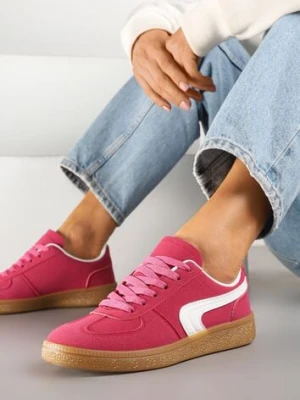 Różowe Casualowe Sneakersy Typu Kultowe Tenisówki Ablerri