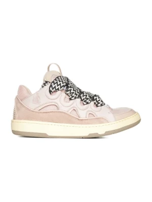 Różowe Curb Lace-Up Sneakers Lanvin