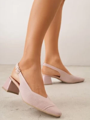 Różowe Czółenka VICES Soft Fit Slingback na Lakierowanym Słupku z Elastyczną Cholewką Comfort Coromenis