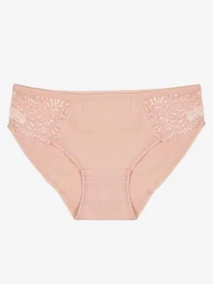 Różowe Gładkie Majtki Figi z Bawełny Venessila
