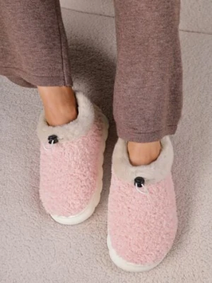 Różowe Kapcie Vices z Futerkiem i Dodatkowym Ściągaczem Calavina