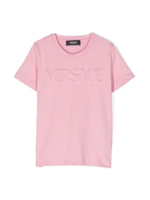 Różowe Koszulki i Pola dla Dzieci Versace