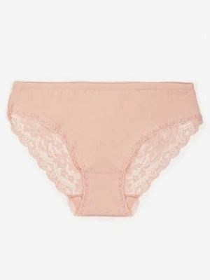 Różowe Majtki Figi z Koronkowymi Wstawkami Amiora han
