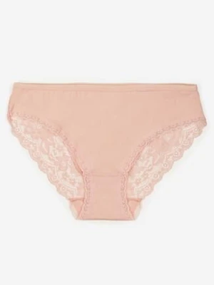 Różowe Majtki Figi Zdobione Koronką Venissella han