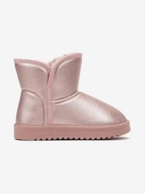 Różowe Ocieplane Śniegowce z Asymetryczną Cholewką Divanza