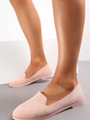 Różowe Płaskie Mokasyny z Perforacją Gaidelle