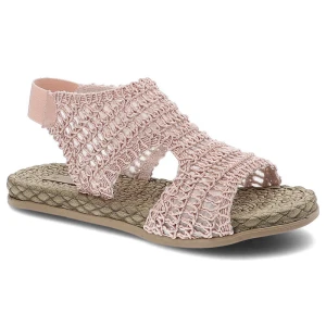 Różowe Sandały Artiker Koronkowe Buty Na Lato