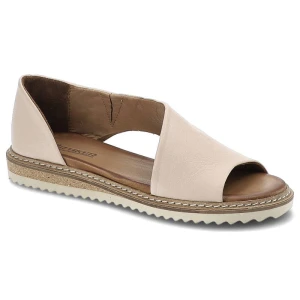 Różowe Sandały Artiker Wygodne Skórzane Buty