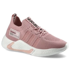 Różowe Sneakersy Damskie Artiker Modne Półbuty