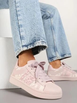 Różowe Sneakersy Ozdobione Geometrycznym Wzorem Seldisa seastar