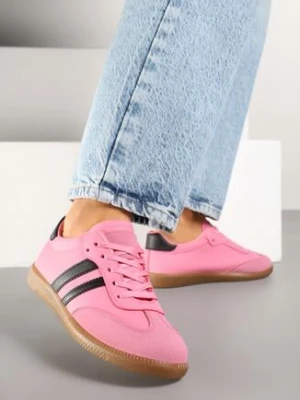 Różowe Sneakersy w Stylu Tenisówek z Przeszyciami Tanilea confly