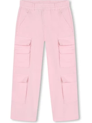 Różowe Spodnie Bawełniane Logo Marc Jacobs