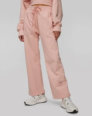 Różowe spodnie dresowe damskie Adidas by Stella McCartney Straight