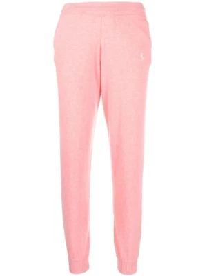 Różowe Spodnie Dresowe z kaszmiru Sporty & Rich