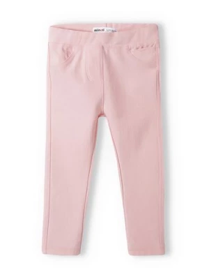 Różowe spodnie typu jegginsy niemowlęce Minoti