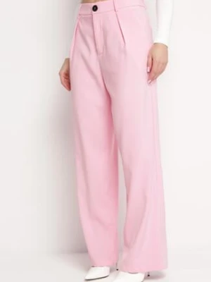 Różowe Spodnie w Garniturowym Stylu z Wysokim Stanem Glorda retro & icone