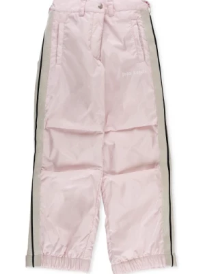 Różowe Spodnie z Logo dla Dziewczynek Palm Angels
