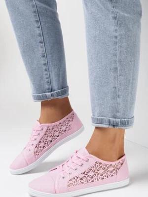 Różowe Tenisówki z Ażurowymi Bokami Ariemessa
