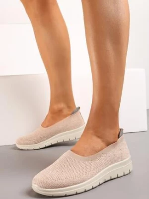 Różowe Tenisówki z Elastyczną Cholewką ze Skórzaną Wkładką Pixera