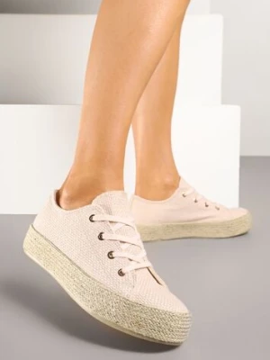 Różowe Trampki Ozdobione Plecionką Filatera bellucci