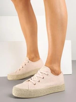 Różowe Trampki z Ozdobną Plecionką Filarra bellucci