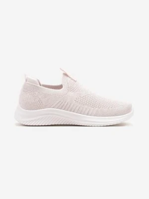 Różowe Wsuwane Buty Sportowe Sneakersy z Siateczki na Piankowej Podeszwie Eldriva