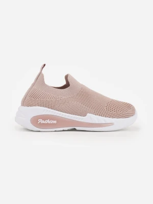 Różowe Wsuwane Buty Sportowe Sneakersy z Siateczkową Cholewką Oaradah Modern World