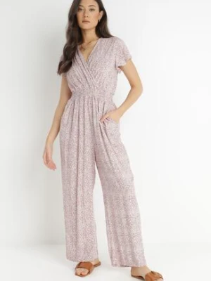 Różowo-Biały Kombinezon z Wiskozy Ariamaya cflo