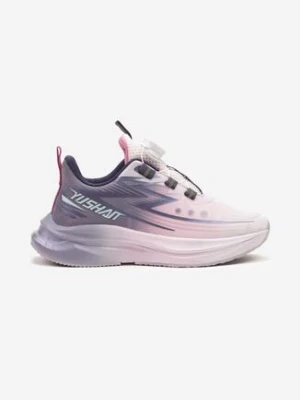 Różowo-Fioletowe Buty Sportowe Sneakersy z Grubą Brokatową Podeszwą Sitoria apawwa