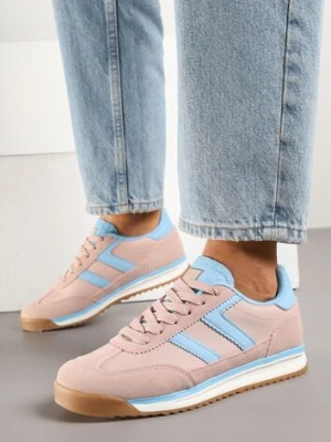 Różowo-Niebieskie Sneakersy z Geometrycznym Wzorem Eravania be.sport