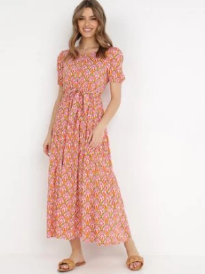 Różowo-Pomarańczowa Sukienka Melenope rosa