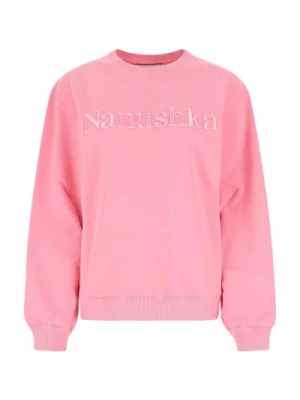 Różowy bawełniany sweter Rey Nanushka