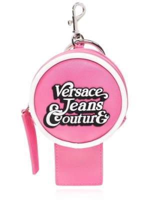 Różowy Brelok z Logo Versace Jeans Couture