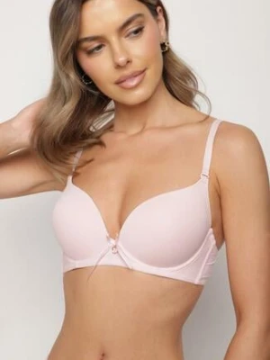 Różowy Gładki Biustonosz z Ramiączkami z Możliwością Odpięcia Salmiria love magnolia