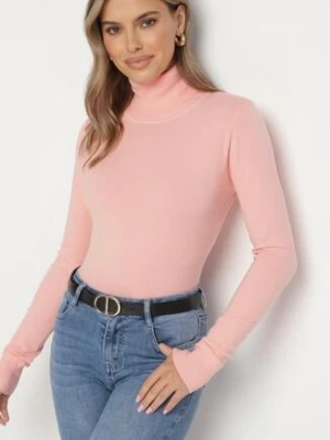 Różowy Golf Sweter z Wiskozą i Kaszmirem Zailaya